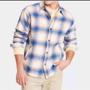 Goodfellow & Co Men's Heavyweight Std Fit Flannel Button-up Shirt Jacket